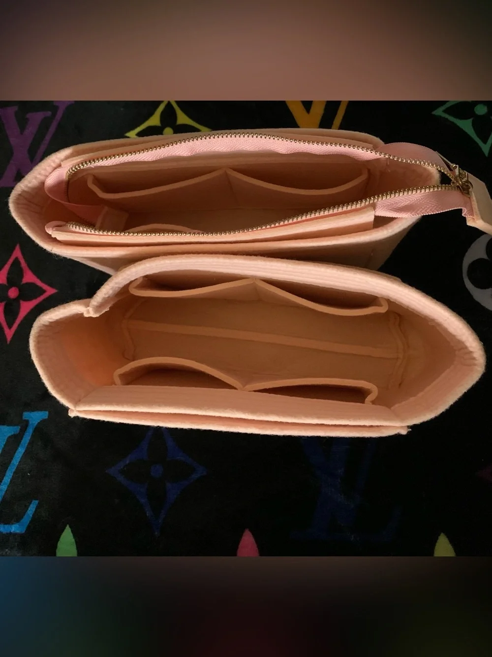 Pink Rose Ballerine Neo Noe Felt Organizers / Purse liner